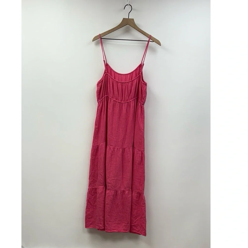 Women's Pink Tiered Maxi Dress - Unbranded